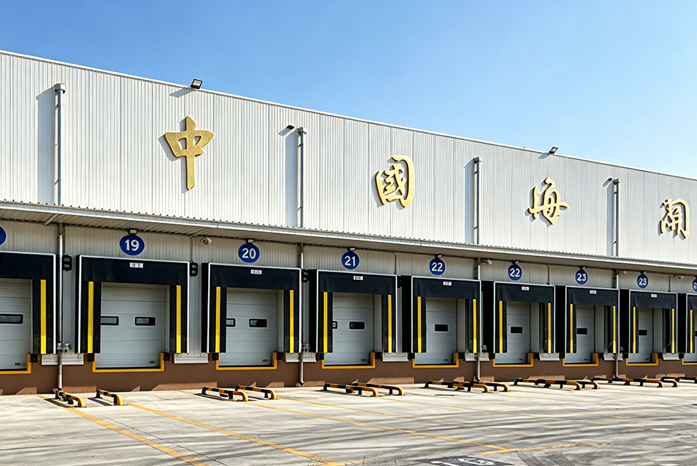 Entrance and exit of inspection warehouse for the Customs